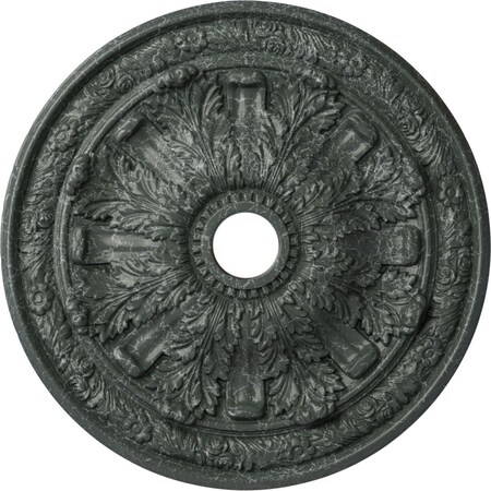 Ekena Millwork Flagstone Medallion (Canopies up to 3 7/8"), 30"OD x 3 7/8"ID x 3 1/4"P, Athenian Green Crackle CM30FLAGC